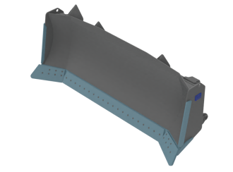 Угольный полусферический отвал 6,7 куб.м на бульдозер 20-25 т