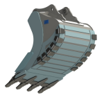  Ковш для погрузки каменных блоков на экскаватор 35-44 т